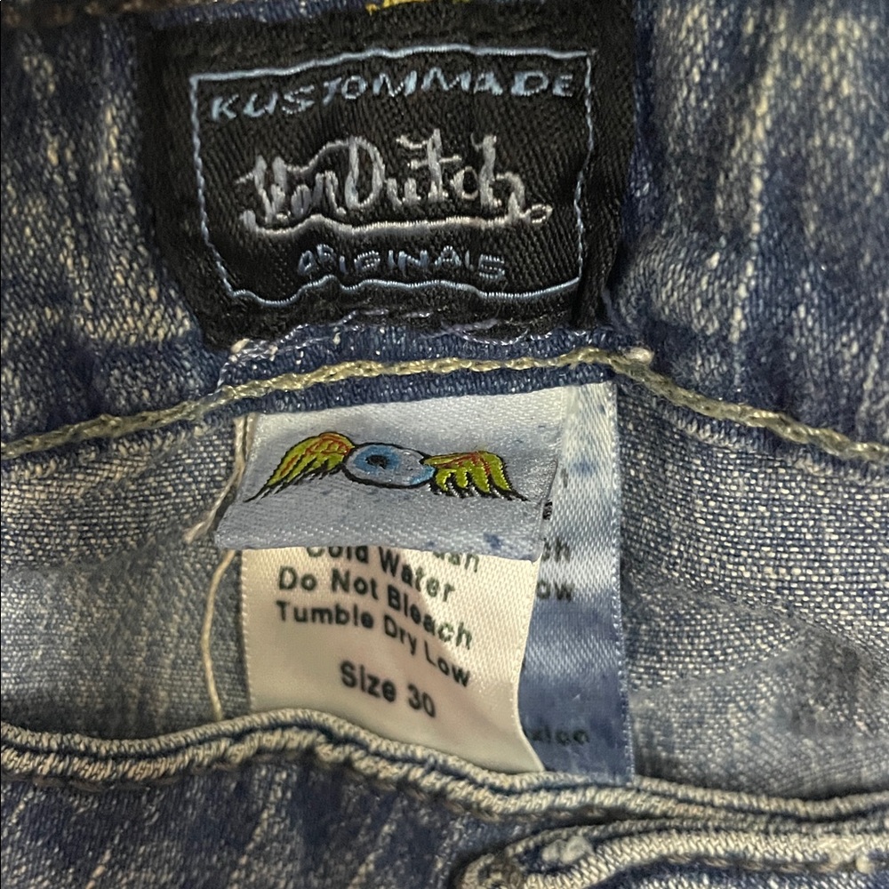 NWT Von Dutch denim jeans Trouser pants runs like a 32 rare find size tag 30 - Picture 3 of 7
